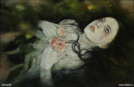 OFÉLIE. Olej na plátně 90x70 cm.
